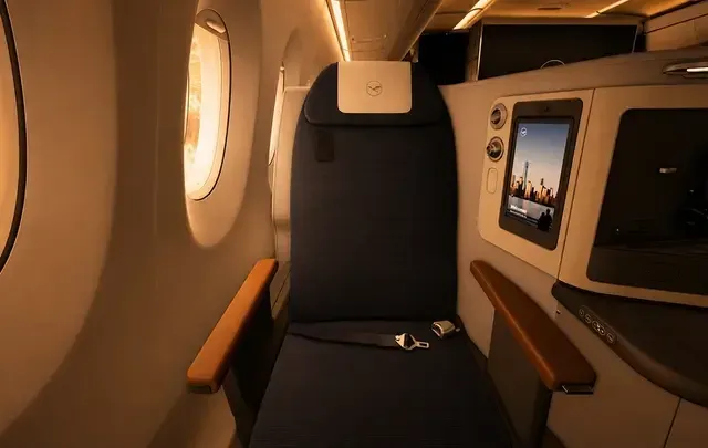 Business class cabin window seat