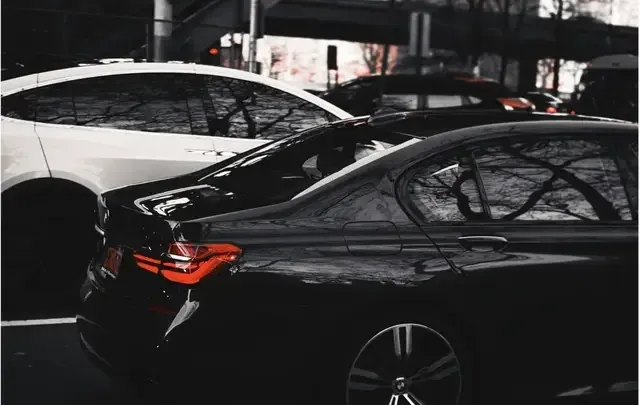 Premium black sedan in New York