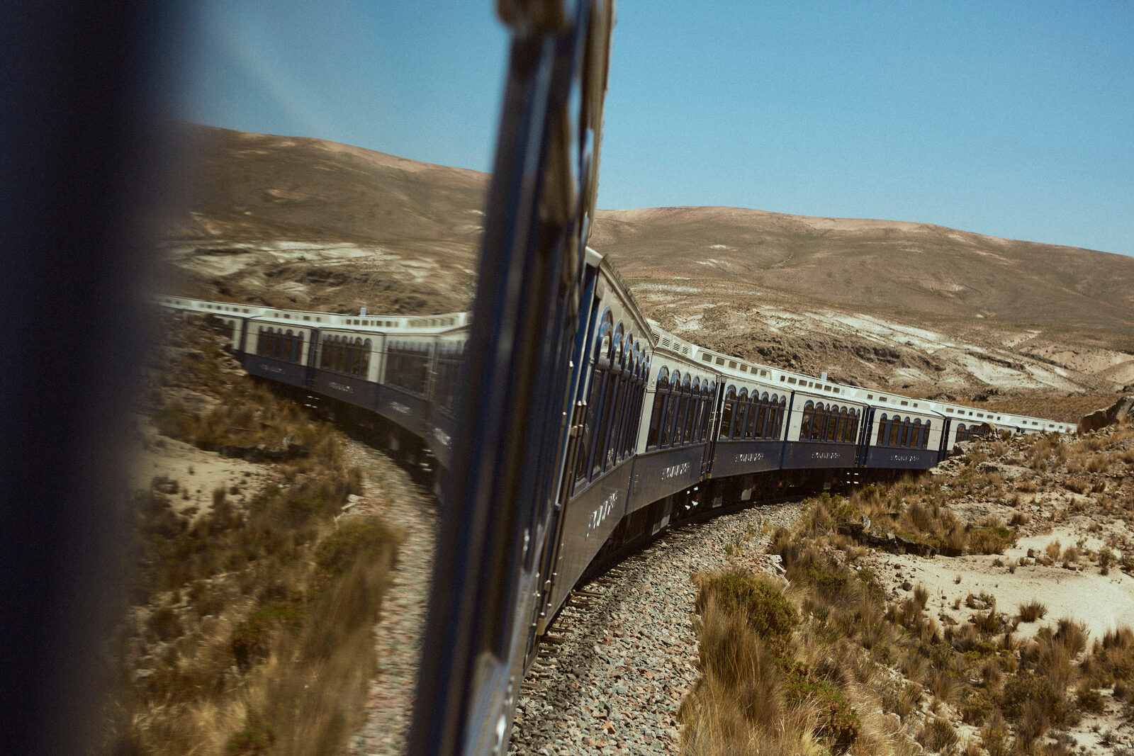 A viaduct carrying a railway across a valley