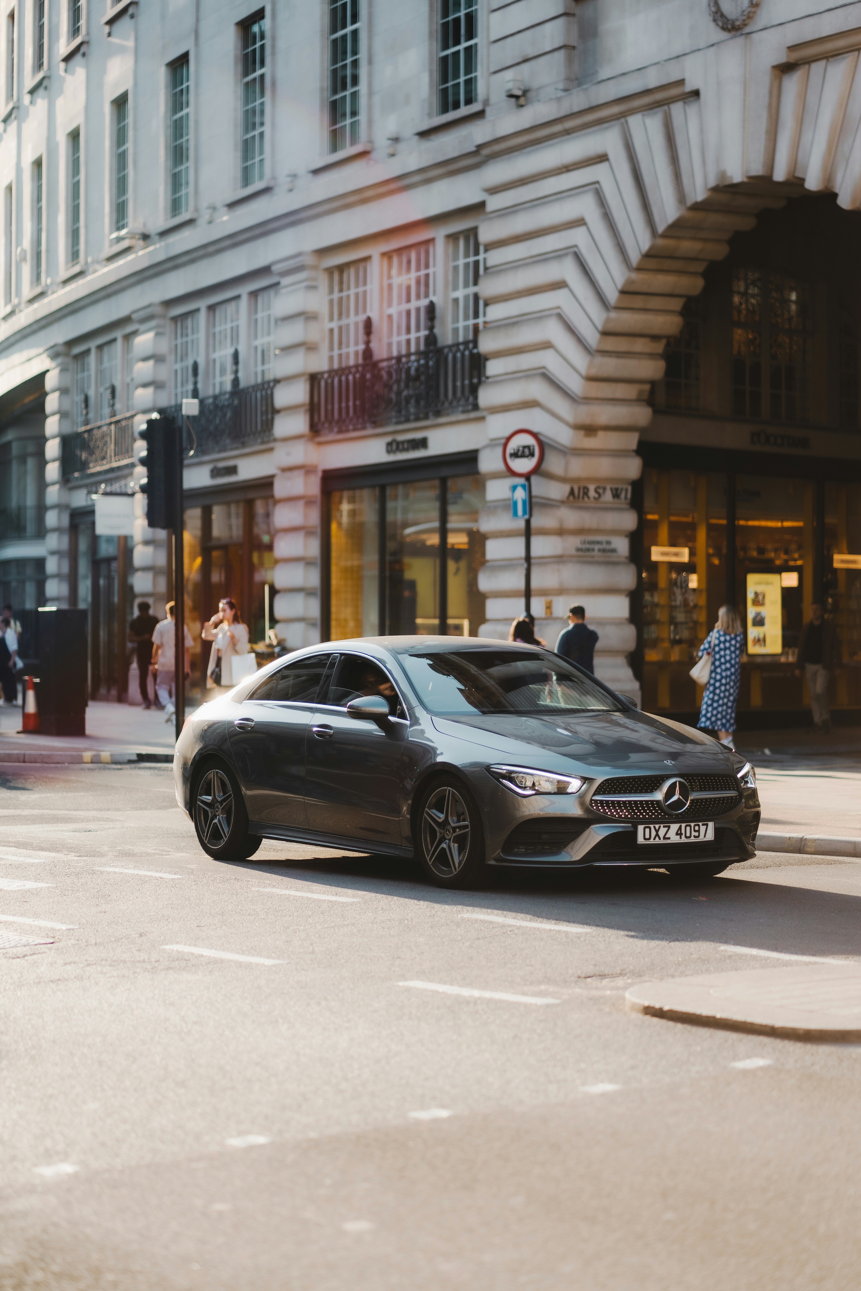 Car parked on London street.